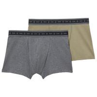 Bóxer hombre algodón orgánico, verde/gris talla L DIM, pack 2 uds