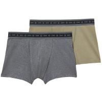 Bóxer hombre algodón orgánico, verde/gris talla XL DIM, pack 2 uds