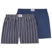 Bóxer de tela hombre algodón orgánico, surtido azul talla M DIM, pack 2 uds
