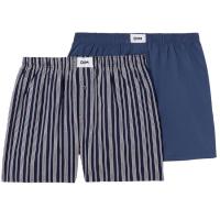 Bóxer de tela hombre algodón orgánico, surtido azul talla L DIM, pack 2 uds