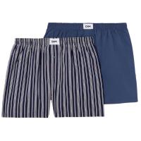 Bóxer de tela hombre algodón orgánico, surtido azul talla XL DIM, pack 2 uds