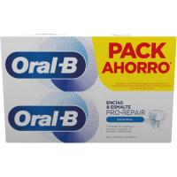 Dentífrico encías&esmal original ORAL-B PRO-REPAIR, pack 2x75 ml