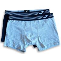 Bóxer hombre algodón elástico, negro/gris talla L JOMA, pack 2 uds