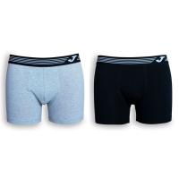 Bóxer hombre algodón elástico, negro/gris talla L JOMA, pack 2 uds