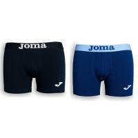 Bóxer hombre algodón elástico, azul/negro talla M JOMA, pack 2 uds