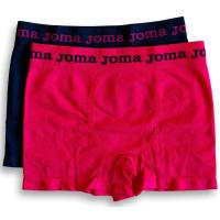 Bóxer hombre sin costuras microfibra, negro/rojo talla L JOMA, pack 2 uds