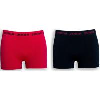 Bóxer hombre sin costuras microfibra, negro/rojo talla L JOMA, pack 2 uds