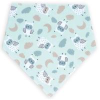 Babero bandana nubes impermeable, transpirable con broche TI-TIN, 21,5x38,5 cm