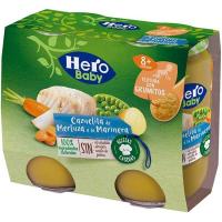 Tarrito de cazuela de merluza a la marinera HERO, pack 2x190 g