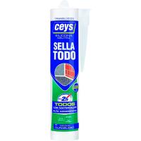 Silicona neutra sella todo, color traslúcido CEYS, 280 ml