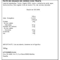 Paté de trufa LA PIARA TAPA NEGRA, frasco 110 g
