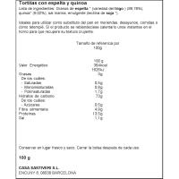 Tortita de espelta y quinoa bio SANTIVERI, paquete 100 g
