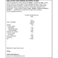 Galletas de espelta bio SANTIVERI, paquete 190 g