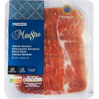 EROSKI MAESTRO Duroc urdaiazpiko serranoa eskuz kokatua, erretilua 90 g