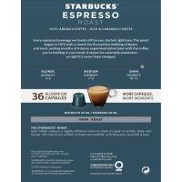 Café expresso Roast compatible Nespresso STARBUCKS, caja 36 uds