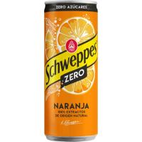 SCHWEPPES ZERO laranja freskagarri gasduna azukrerik gabe, lata 33 cl