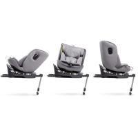 Silla de coche evolutiva Aitana i-Size gris 40-150 BABYAUTO Silla de coche giratoria sobre la base con pata de apoyo. Apto desde el nacimiento (0 meses) hasta  150 cm de altura o 36 kg. Homologacion Europea: R129 I-SIZE 40-150 cm.  Instalación con isofix + pata de apoyo, a contramarcha (ACM hasta los 105 cm o 18 kg)). Giratoria 360º, con protección lateral y reclinable en 5 posiciones. El cinturón  top-tether. y de 5 puntos. El reposacabezas es ajustable en 7 niveles. La silla de coche permite transportar a los niños en 6 posiciones de reclinado (ACM y Con la marcha) y gracias al sistema evolutivo de la silla es posible adaptar fácilmente los cinturones integrados junto con el reposacabezas. Giratoria 36 grados, lo que permite girar la silla de coche hacia la puerta para abrochar al niño con más facilidad. Funda extraíble fácil de limpiar y un compartimento para guardar los cinturones integrados.
