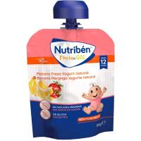 Bolsita de frutas, plátano, fresa y yogur NUTRIBEN, bolsa 90 g