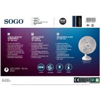 Ventilador sobremesa 30 cm, 35 W, 21410 SOGO