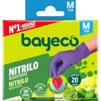 Guantes de nitrilo Talla M BAYECO, caja 20 uds