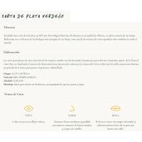 Vino Blanco Verdejo BERBERANA CARTA PLATA, botella 75 cl