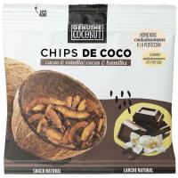 Chips de coco con chocolate GENUINE COCONUT, bolsa 34 g