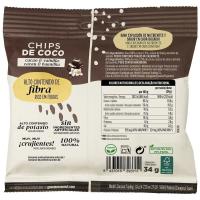 Chips de coco con chocolate GENUINE COCONUT, bolsa 34 g