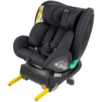 Silla de auto Evolvefix Plus i-Size negra con isofix, grupo 0-1 BEBE CONFORT Apta desde el nacimiento hasta los 150 cm, instalación isofix y pata de apoyo, a contramarcha hasta los 105 cm, giratoria 360º, reclinable, reposacabezas regulable en 10 posicones y protección lateral. Homologación Europea ECE R129