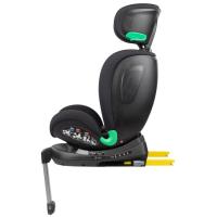 Silla de auto Evolvefix Plus i-Size negra con isofix, grupo 0-1 BEBE CONFORT Apta desde el nacimiento hasta los 150 cm, instalación isofix y pata de apoyo, a contramarcha hasta los 105 cm, giratoria 360º, reclinable, reposacabezas regulable en 10 posicones y protección lateral. Homologación Europea ECE R129