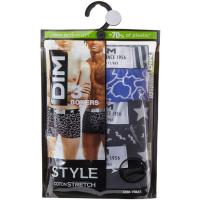 Bóxer hombre algodón elástico, surtido negro/azulón talla L DIM, pack 3 uds