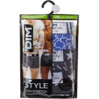 Bóxer hombre algodón elástico, surtido negro/azulón talla XL DIM, pack 3 uds