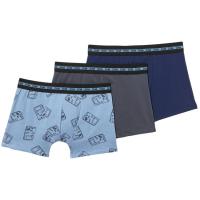 Bóxer infantil algodón elástico, surtido azul talla 10 DIM, pack 3 uds