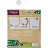 Braga maxi mujer algodón orgánico, negro talla XL PLAYTEX, pack 2 uds