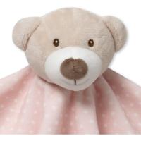 Dudu sonajero osito rosa, mantita de apego para bebe, tacto extrasuave INTERBABY