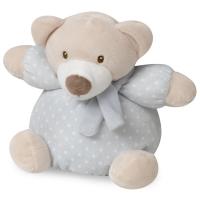 Peluche sonajero cascabel osito gris, tacto extrasuave INTERBABY