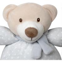 Peluche sonajero cascabel osito gris, tacto extrasuave INTERBABY