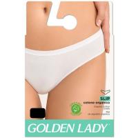GOLDEN LADY emakume bikini liso beltza, kotoi organikozkoa, XL neurria