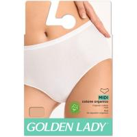Braga alta mujer lisa de algodón orgánico, natural GOLDEN LADY, talla M