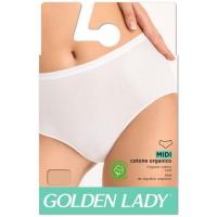 Braga alta mujer lisa de algodón orgánico, natural GOLDEN LADY, talla L