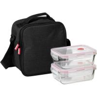 Bolsa térmica porta alimentos negra con 2 herméticos de cristal Urban Glass TATAY