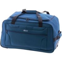 Bolso mediano de políester azul, con 2 ruedas, Explorer JOHN TRAVEL, 58x33x31 cm