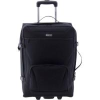 Trolley cabina políester negro Explorer, 2 ruedas JOHN TRAVEL, 38x55x20 cm