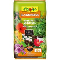 Sustrato universal fertilizado Blumenerde FLOWER, saco 10 litros