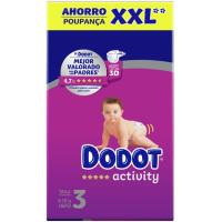 Pañal activity XXL talla 3 DODOT, paquete 168 uds