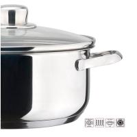 Cacerola Dux con tapa, acero inoxidable, apta para todo tipo de cocinas MAGEFESA, Ø24 cm