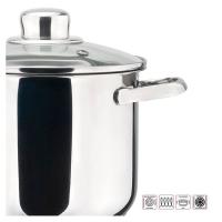 Olla Dux con tapa, acero inoxidable, apta para todo tipo de cocinas MAGEFESA, Ø20 cm