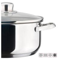 Cacerola Dux con tapa, acero inoxidable, apta para todo tipo de cocinas MAGEFESA, Ø20 cm