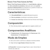Tiras de pato para perro BIOZOO, paquete 100 g