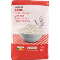 Harina de trigo EROSKI BASIC, paquete 5 kg