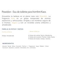 Colonia para hombre Kaos POSEIDON, vaporizador 150 ml